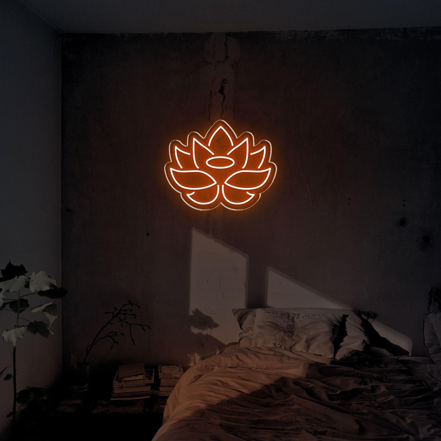 Blue Lotus Flower Led Neon Sign For Bedroom Decor | Shineneon
