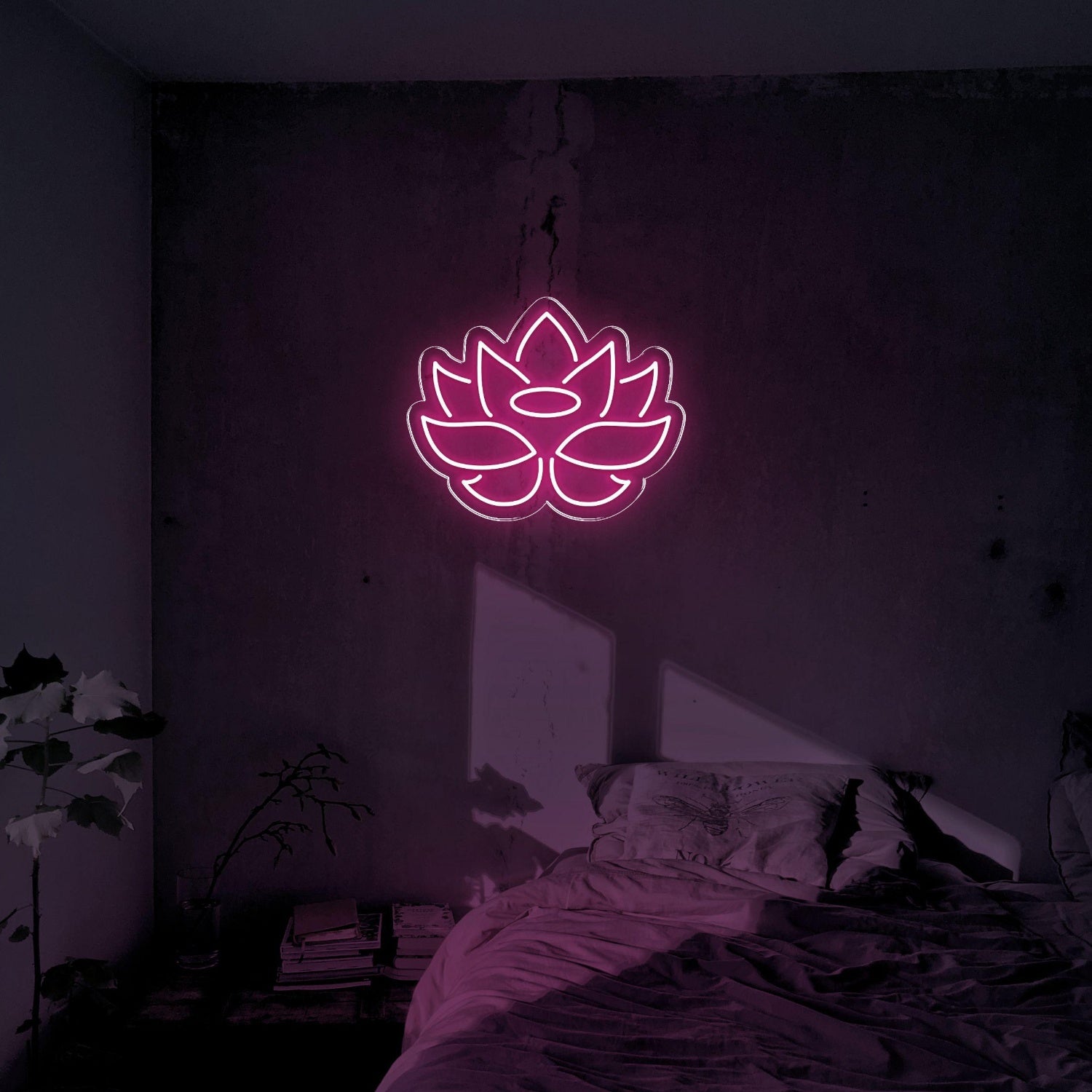 Blue Lotus Flower Led Neon Sign For Bedroom Decor | Shineneon