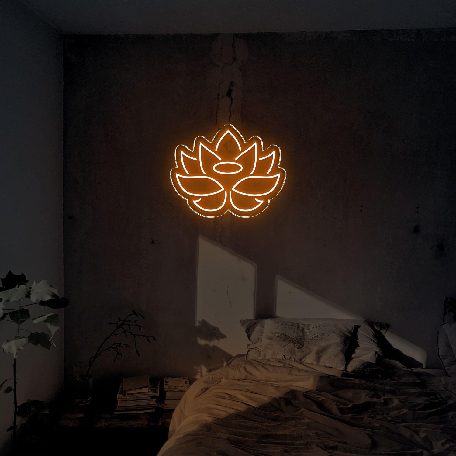 Blue Lotus Flower Led Neon Sign For Bedroom Decor | Shineneon