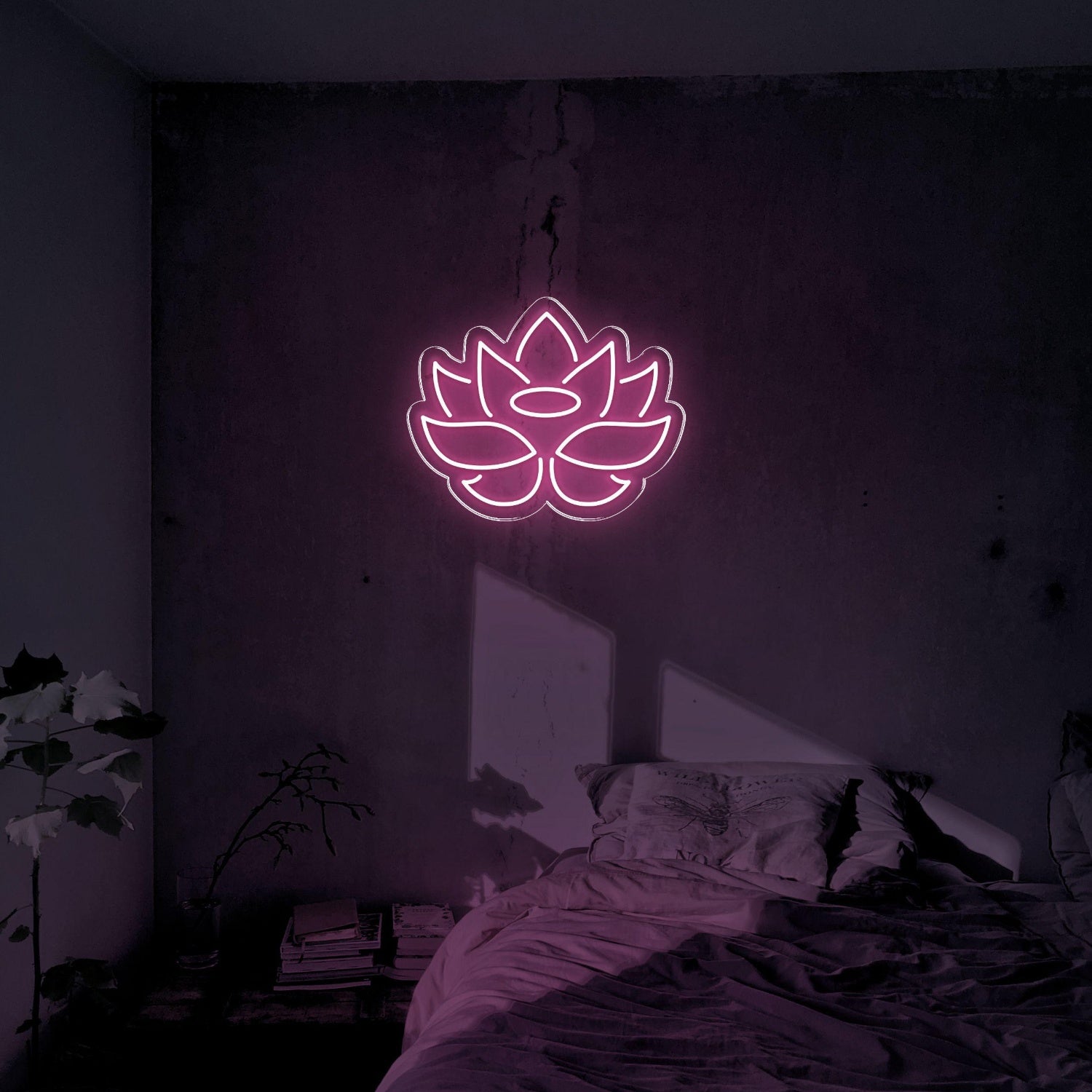 Blue Lotus Flower Led Neon Sign For Bedroom Decor | Shineneon