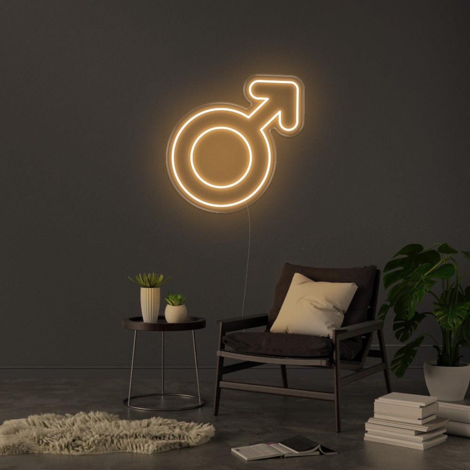 Blue Male Symbol Led Neon Sign For Modern Home Decor | Shineneon