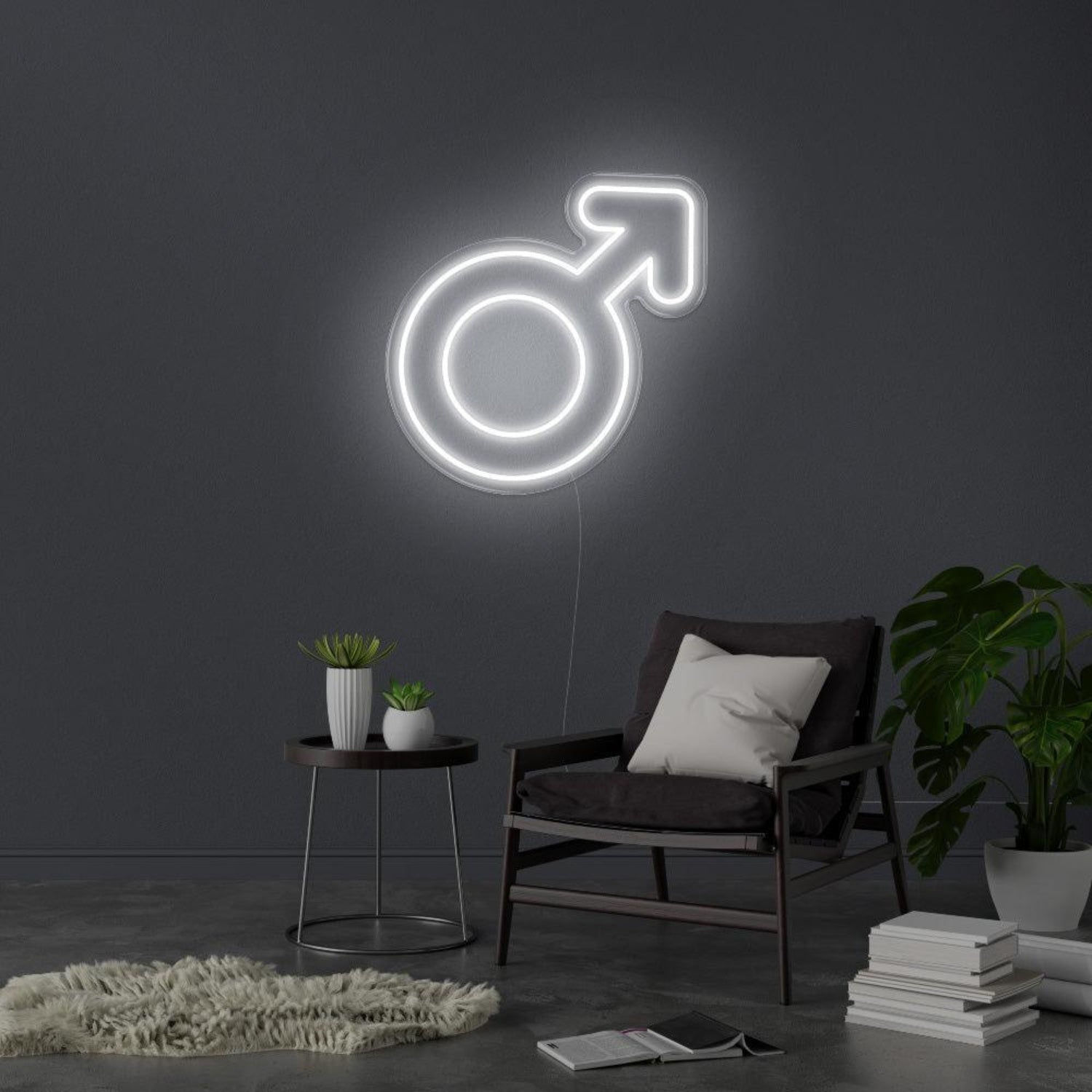 Blue Male Symbol Led Neon Sign For Modern Home Decor | Shineneon