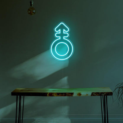 Blue Male Symbol Led Neon Sign For Modern Room Decor | Shineneon