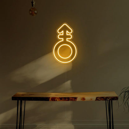 Blue Male Symbol Led Neon Sign For Modern Room Decor | Shineneon