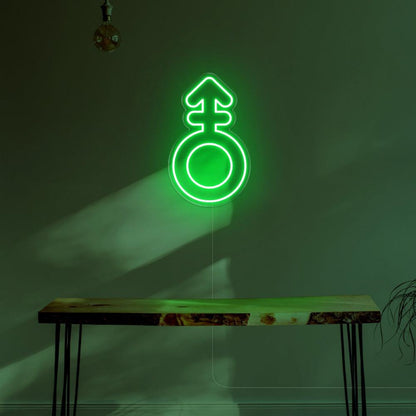 Blue Male Symbol Led Neon Sign For Modern Room Decor | Shineneon