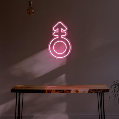 Blue Male Symbol Led Neon Sign For Modern Room Decor | Shineneon