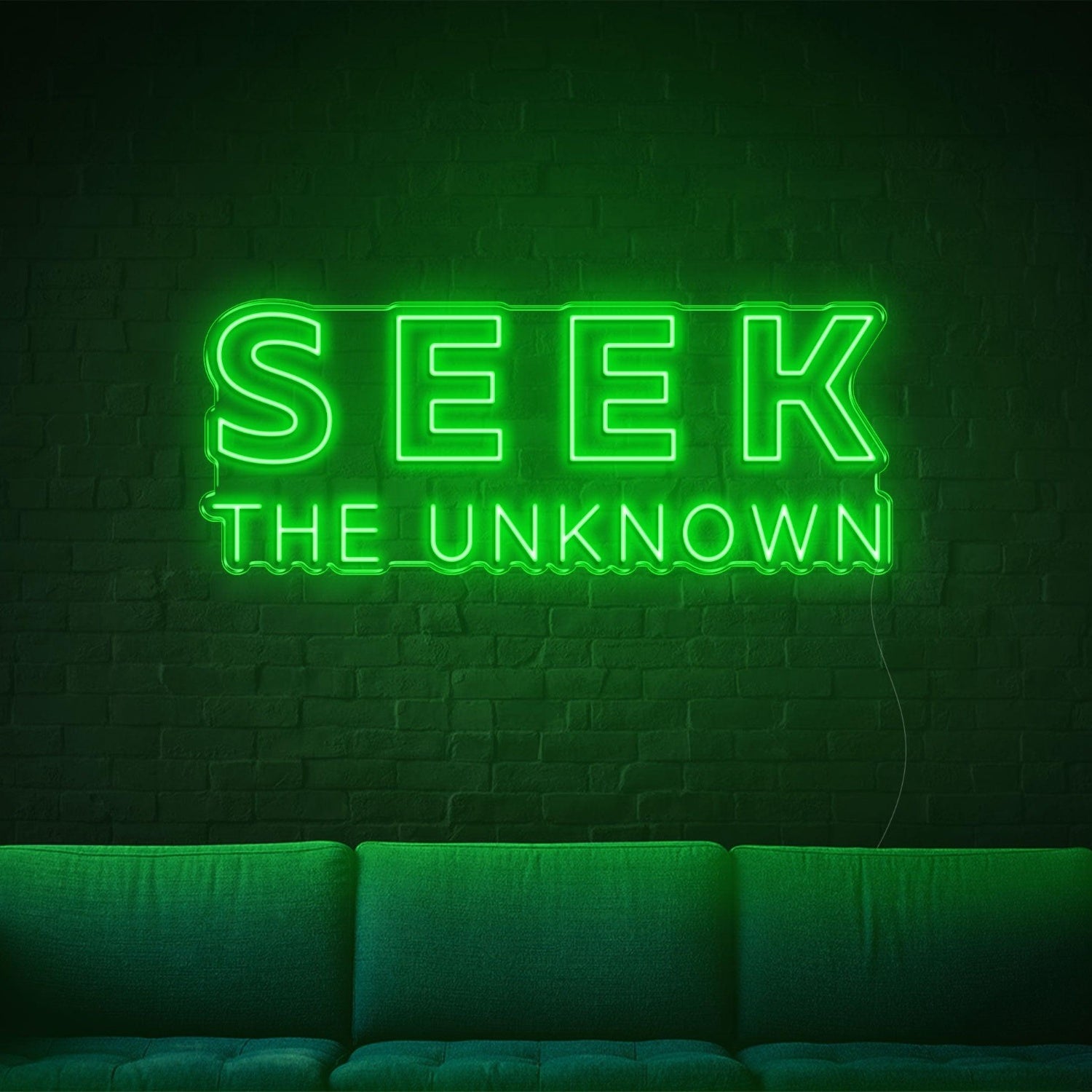 Blue Modern Seek The Unknown Led Neon Sign For Home Studio Decor | Shineneon