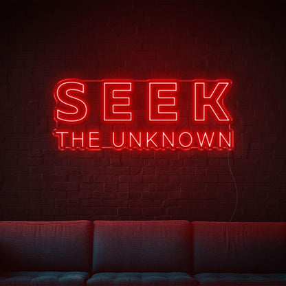 Blue Modern Seek The Unknown Led Neon Sign For Home Studio Decor | Shineneon