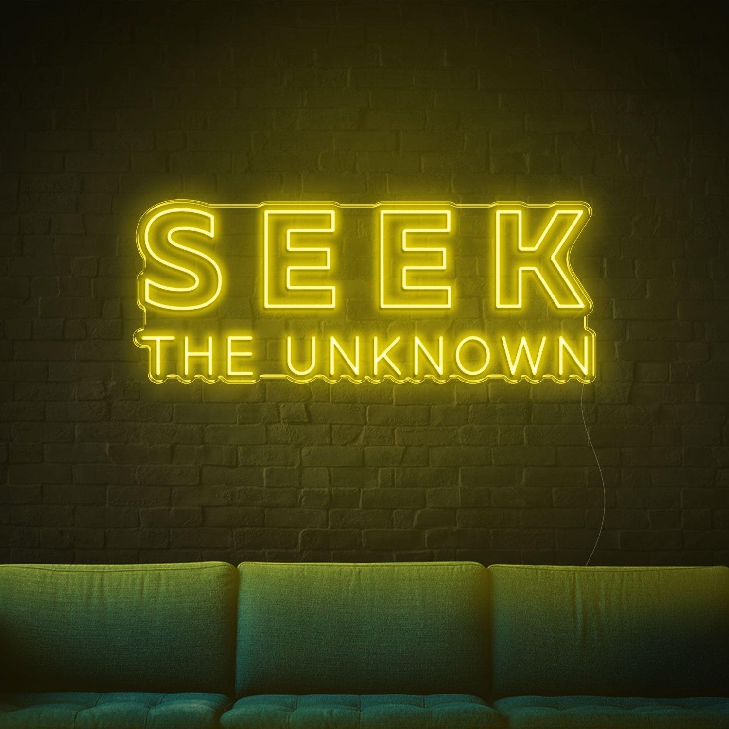 Blue Modern Seek The Unknown Led Neon Sign For Home Studio Decor | Shineneon