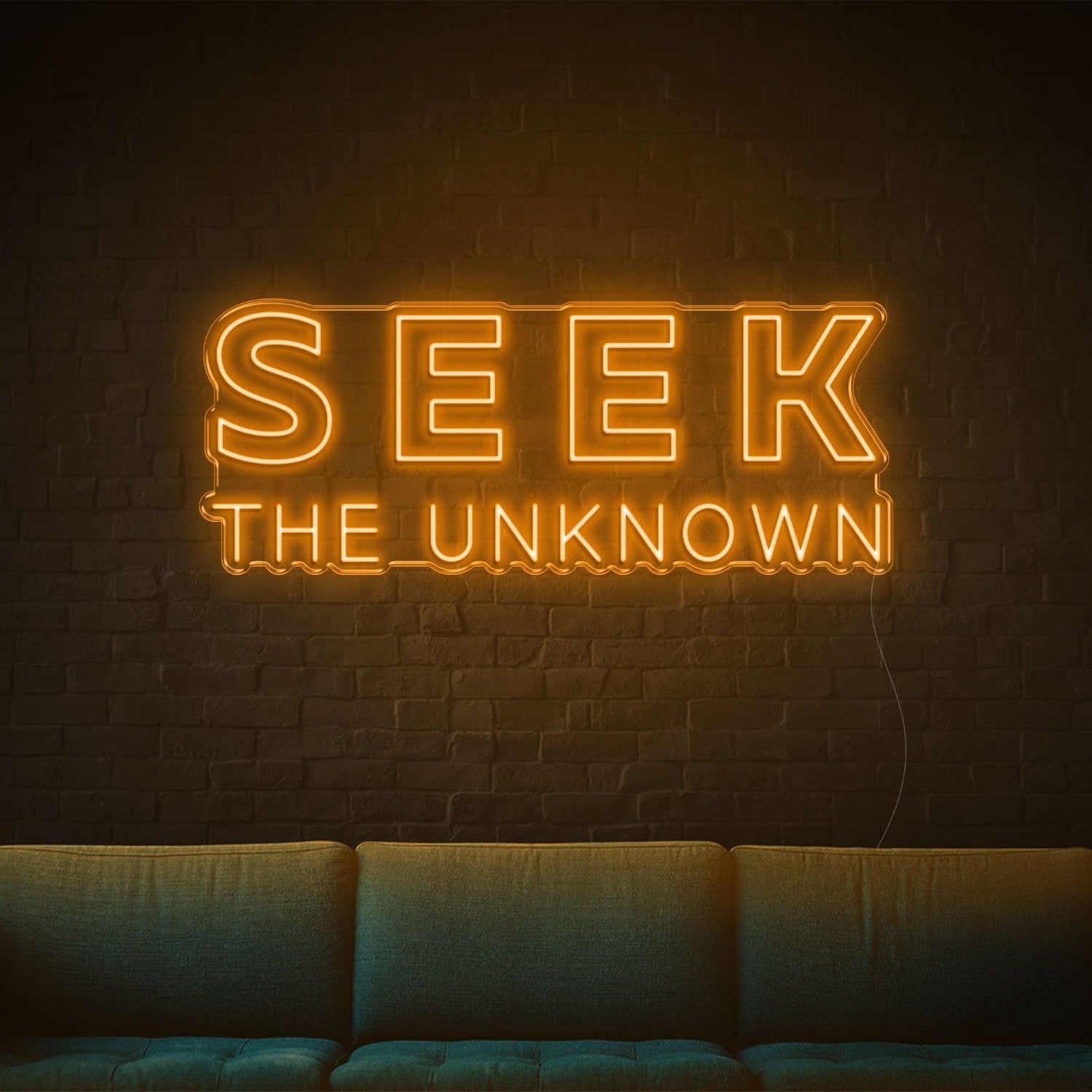 Blue Modern Seek The Unknown Led Neon Sign For Home Studio Decor | Shineneon