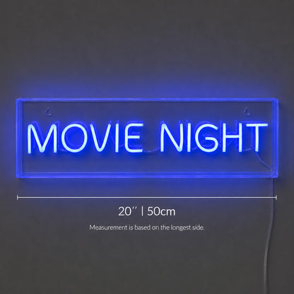 Blue Movie Night Neon Sign LED Neon Sign size image