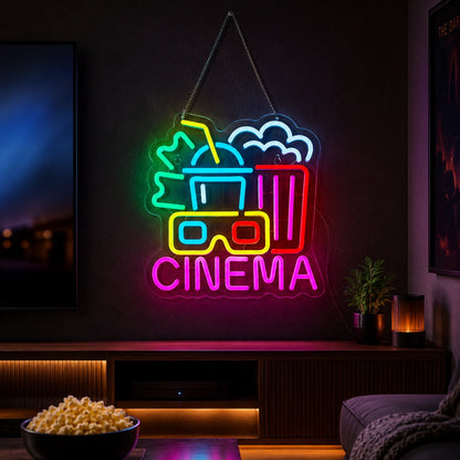 Blue Movie Room Neon Sign LED Neon Sign high-converting product image