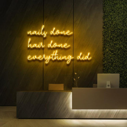 Blue Nails Done Hair Done Everything Did Led Neon Sign For Salon Decor | Shineneon