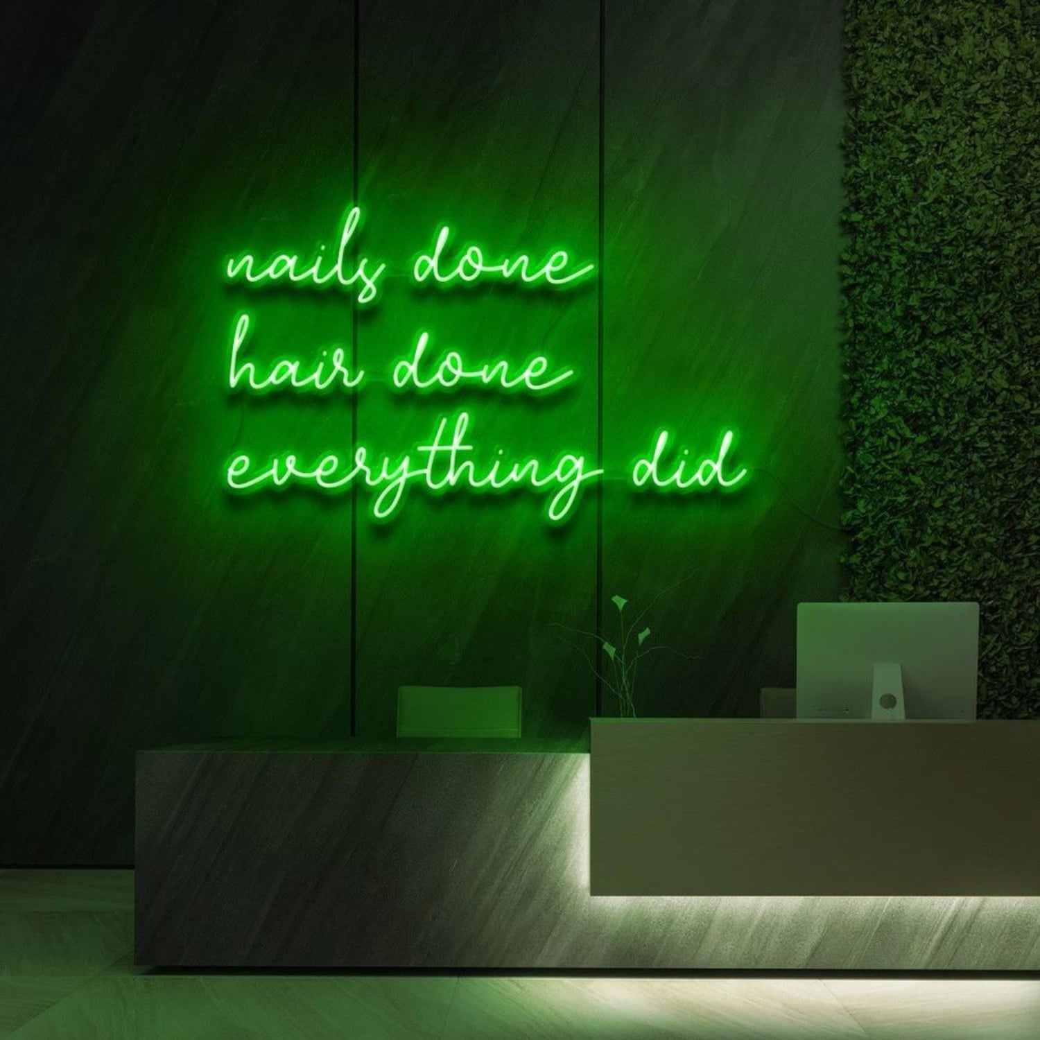 Blue Nails Done Hair Done Everything Did Led Neon Sign For Salon Decor | Shineneon