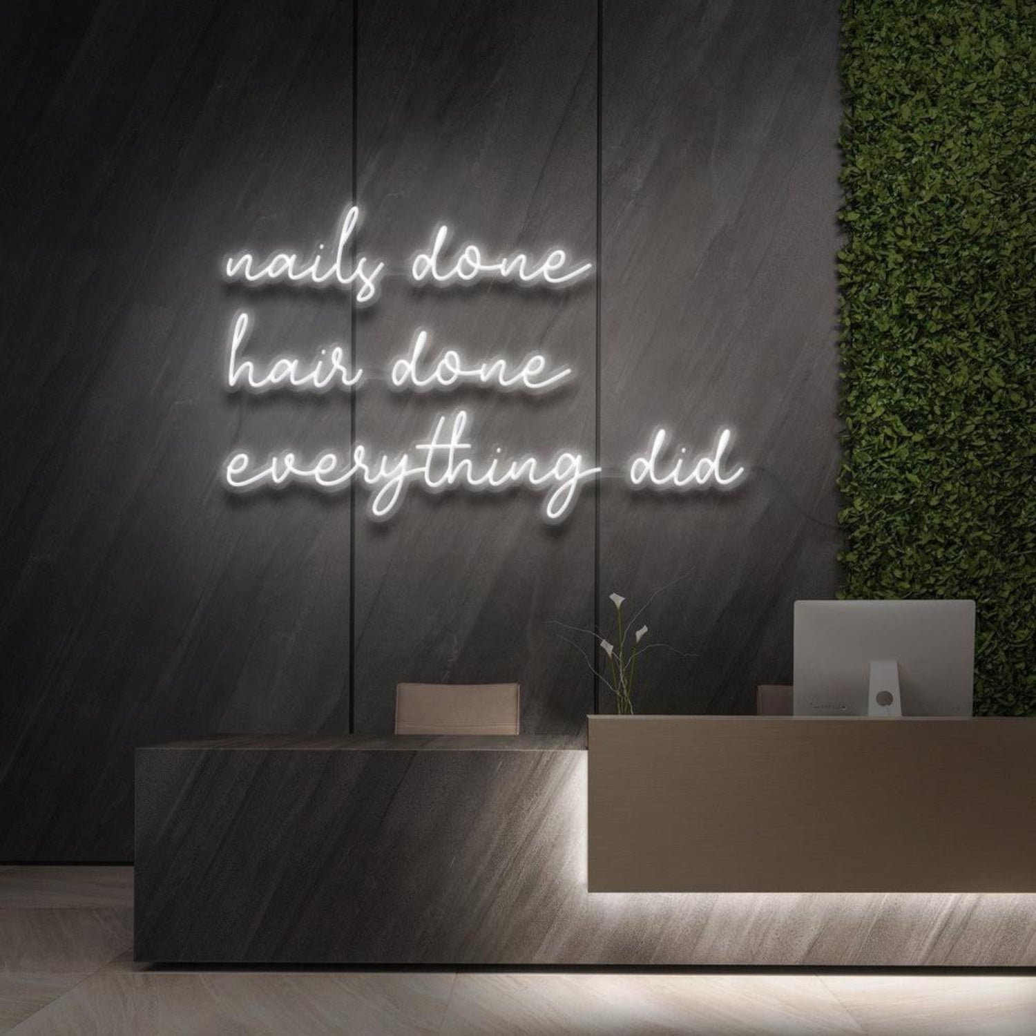 Blue Nails Done Hair Done Everything Did Led Neon Sign For Salon Decor | Shineneon