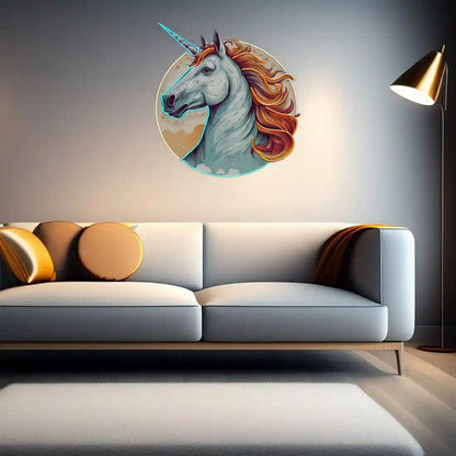 Blue Neon Fantasy Unicorn Led Neon Sign For Living Room Wall Art | Shineneon