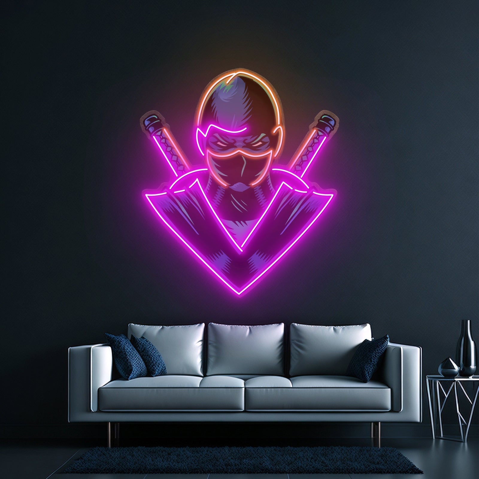 Blue Ninja Led Neon Sign Light Custom Led Signs - Shineneon