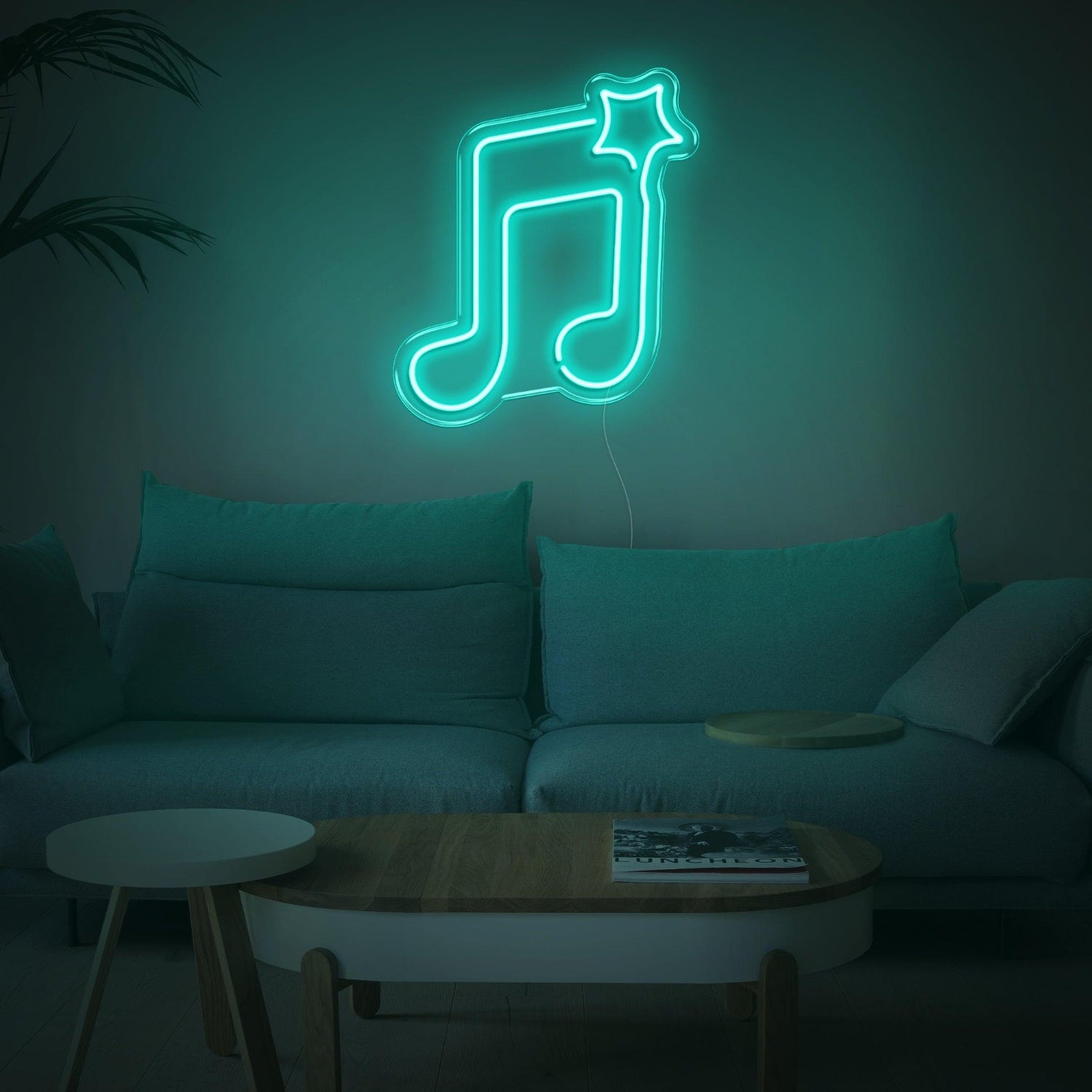Blue Note And Star Led Neon Sign For Music Studio Home Decor | Shineneon