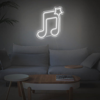 Blue Note And Star Led Neon Sign For Music Studio Home Decor | Shineneon
