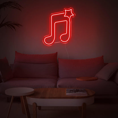 Blue Note And Star Led Neon Sign For Music Studio Home Decor | Shineneon