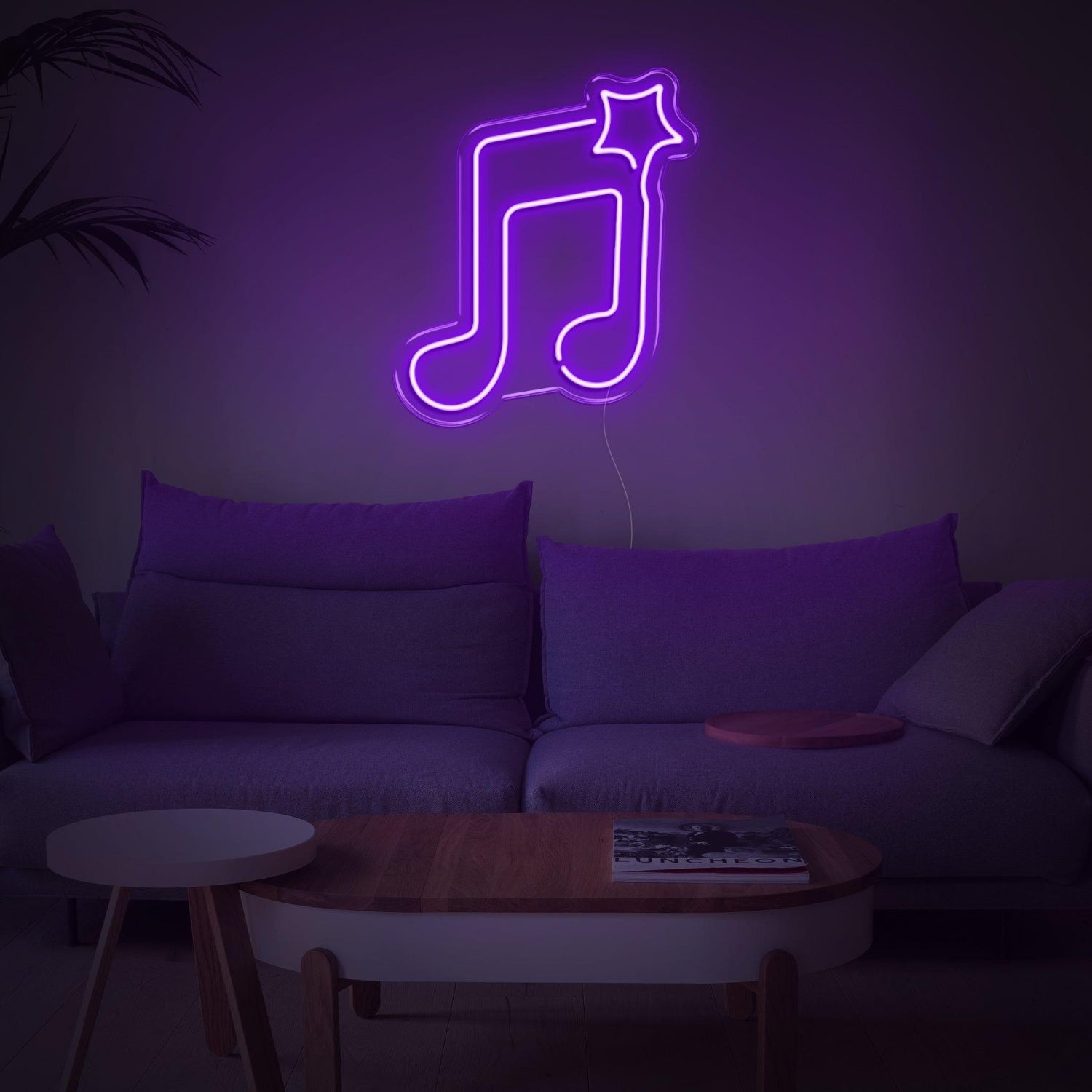 Blue Note And Star Led Neon Sign For Music Studio Home Decor | Shineneon