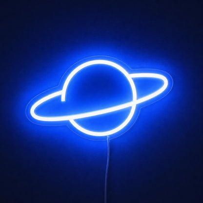 Blue Orbit Planet Neon Sign LED Neon Sign high-converting product image