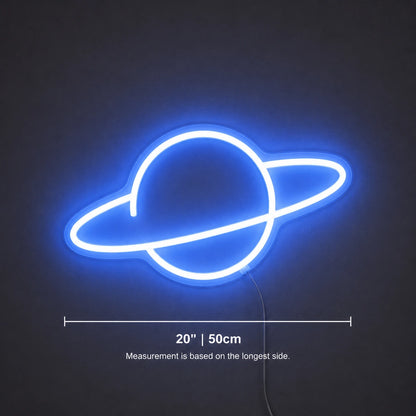 Blue Orbit Planet Neon Sign LED Neon Sign size image