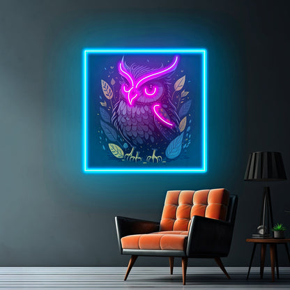 Blue Owl Led Neon Sign Light Custom Led Signs - Shineneon