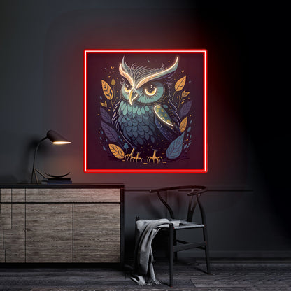 Blue Owl Led Neon Sign Light Custom Led Signs