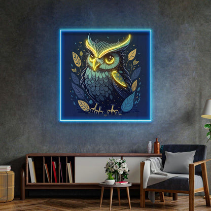 Blue Owl Patriotic Eagle Red White Blue Uv Printed Led Neon Sign For Indoor Wall Art | Shineneon