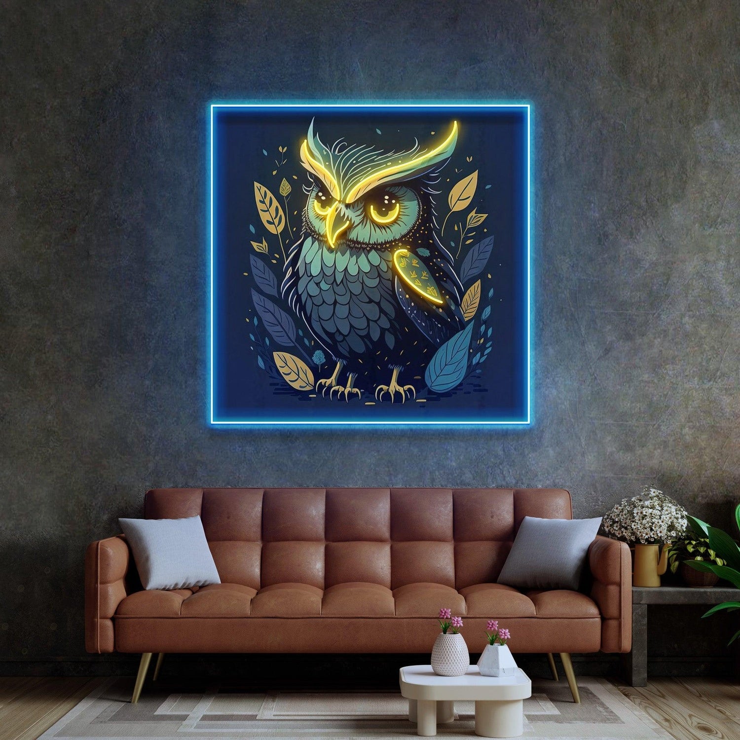 Blue Owl Patriotic Eagle Red White Blue Uv Printed Led Neon Sign For Indoor Wall Art | Shineneon
