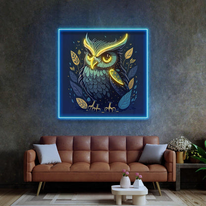 Blue Owl Patriotic Eagle Red White Blue Uv Printed Led Neon Sign For Indoor Wall Art | Shineneon