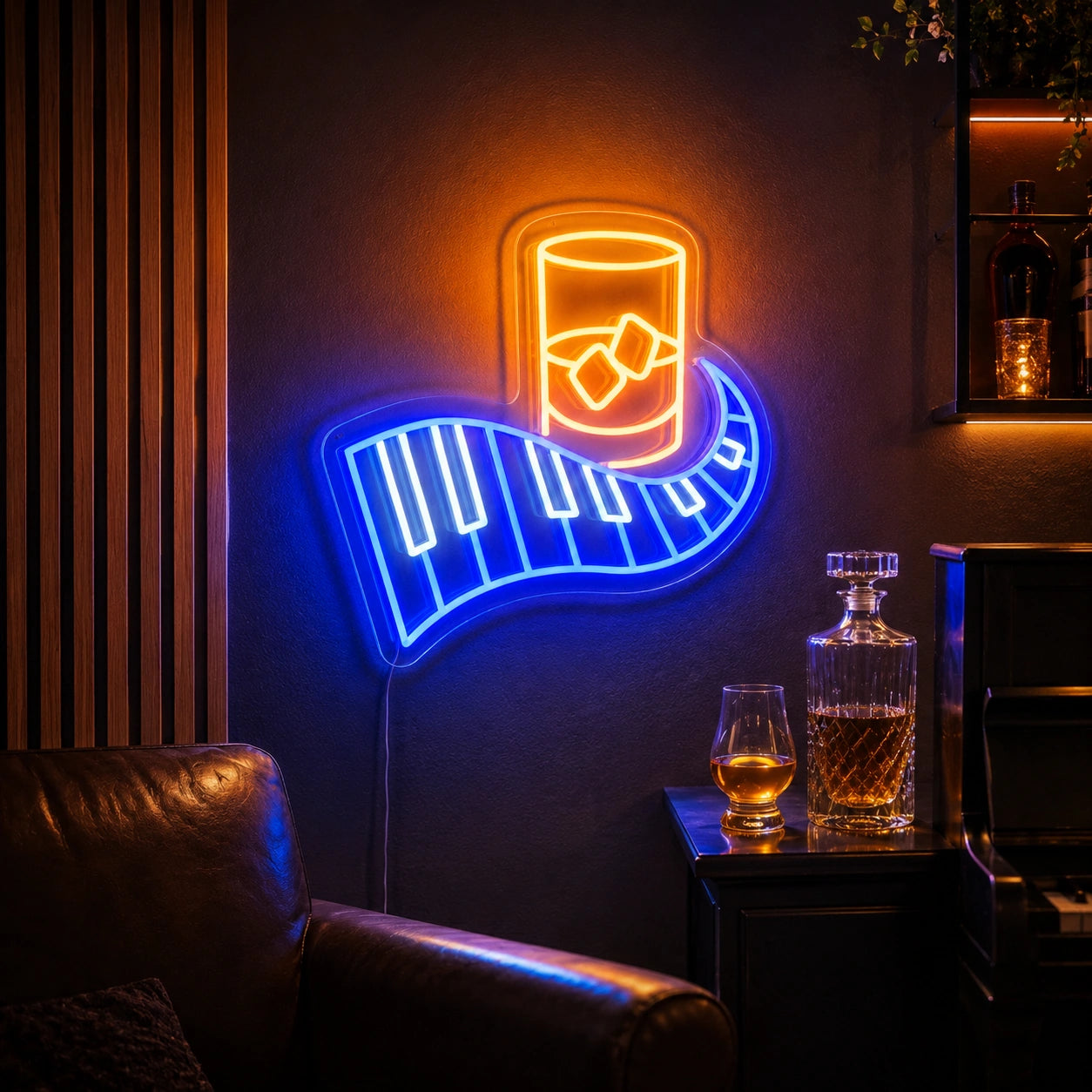 Blue Pour Tumbler Neon Sign LED Neon Sign high-converting product image