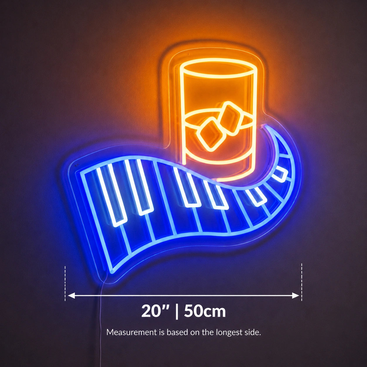 Blue Pour Tumbler Neon Sign LED Neon Sign size image