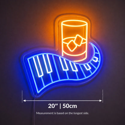 Blue Pour Tumbler Neon Sign LED Neon Sign size image