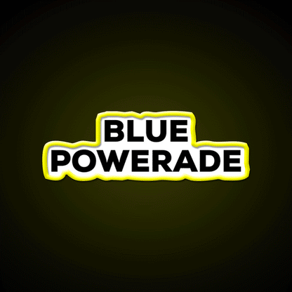 Blue Powerade Snack Food Led Neon Sign Rgb Color - Custom LED neon sign front view