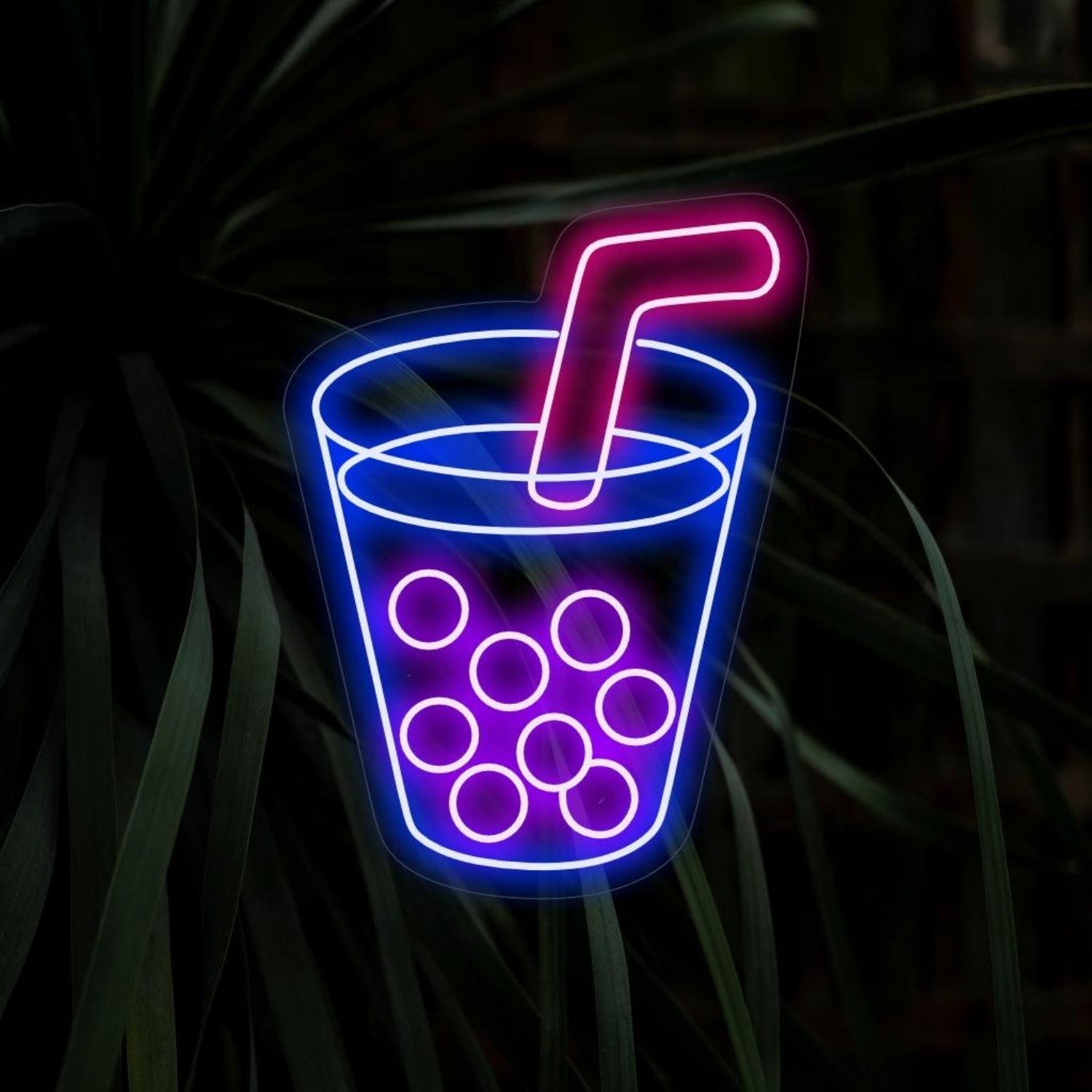 Blue Purple Pink Bubble Tea Cup Led Neon Sign For Cafe Home Decor | Shineneon