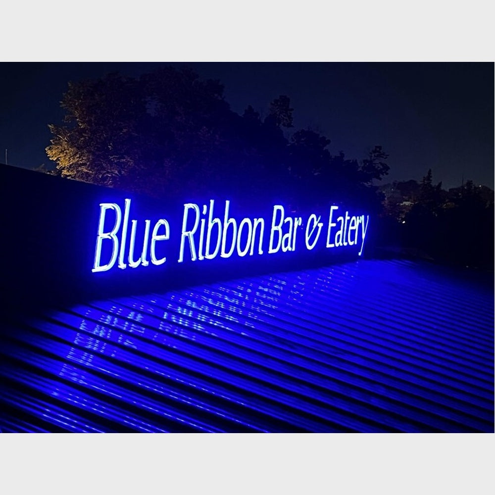 Blue Ribbon Bar Eater 3D Frontlit And Backlit Channel Letter Led Light Sign
