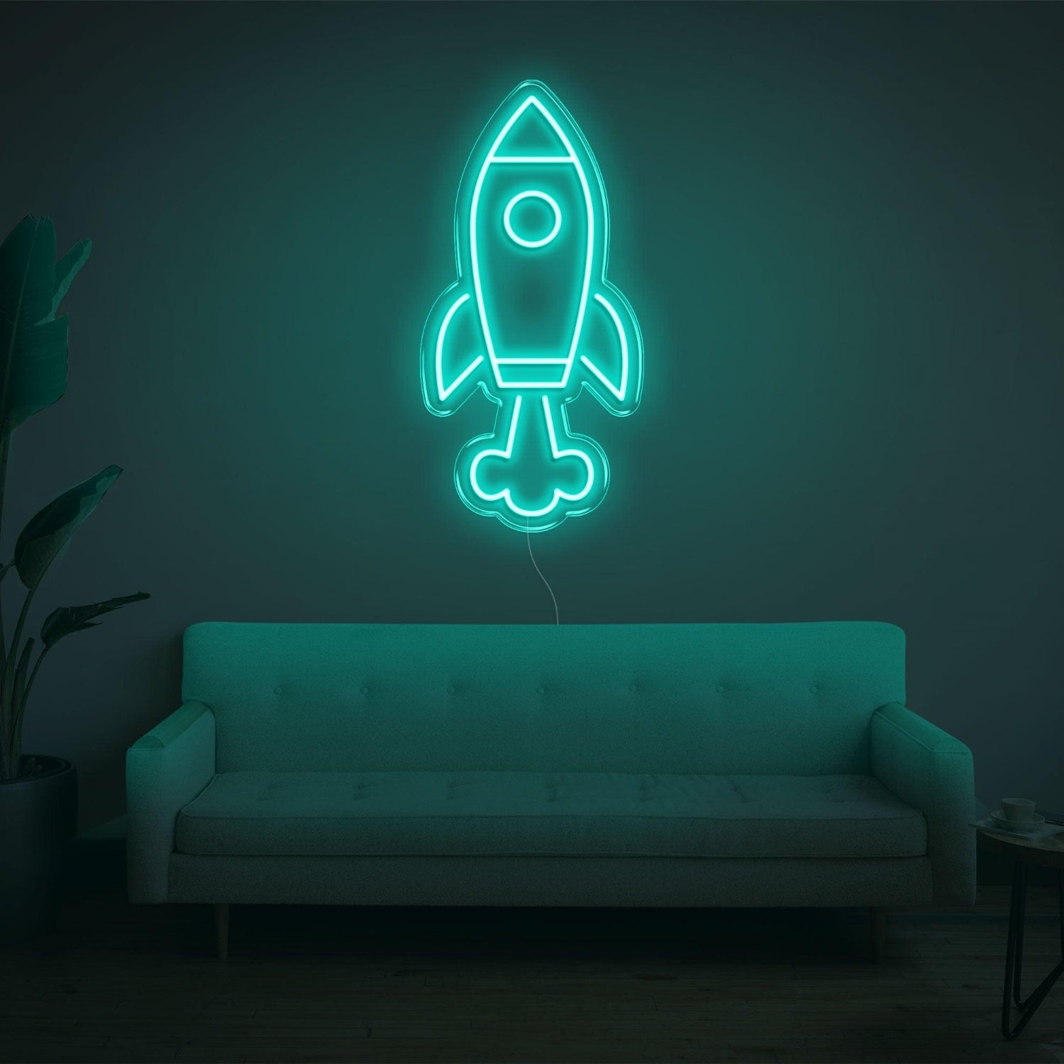 Blue Rocketship Led Neon Sign For Kids Room Home Decor | Shineneon