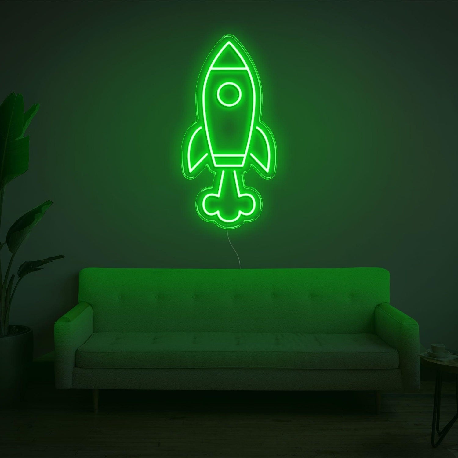 Blue Rocketship Led Neon Sign For Kids Room Home Decor | Shineneon