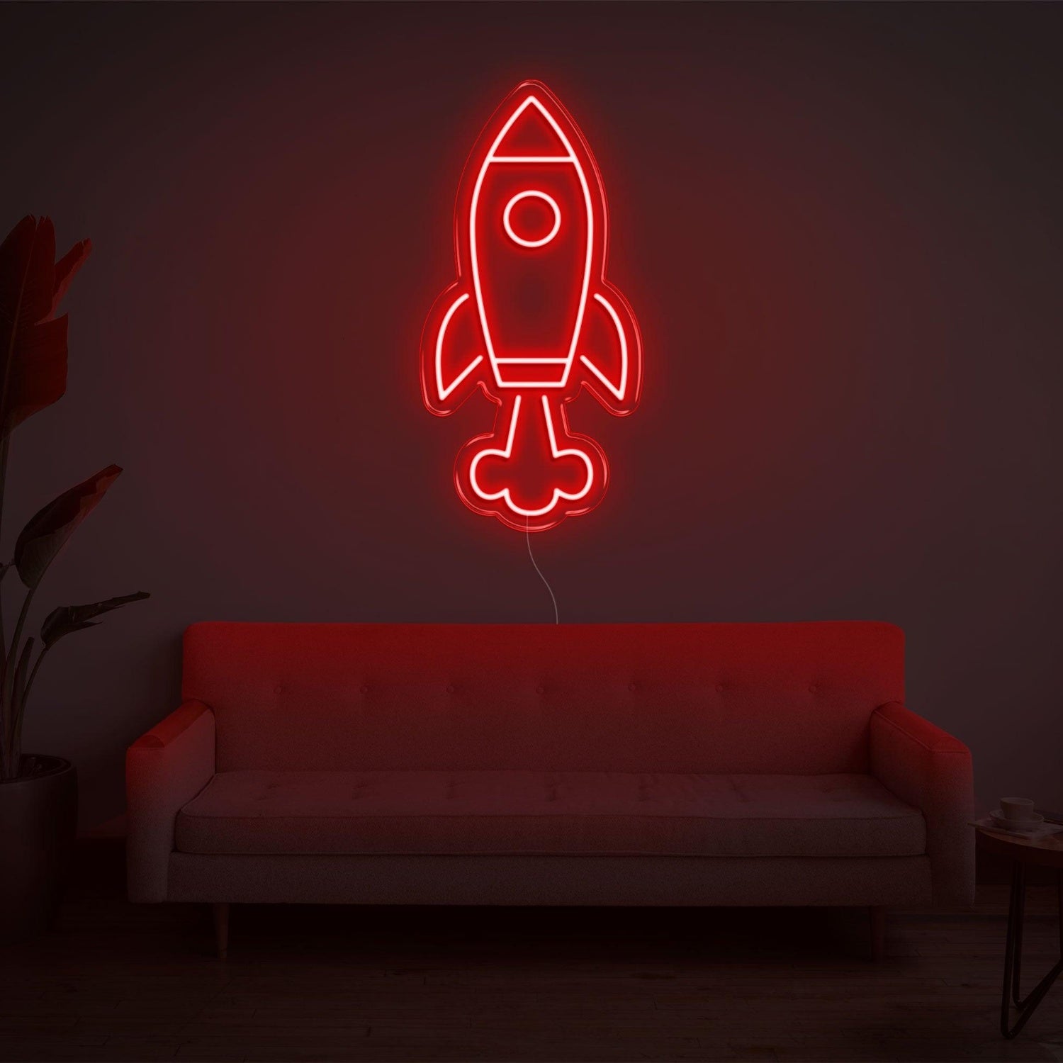 Blue Rocketship Led Neon Sign For Kids Room Home Decor | Shineneon