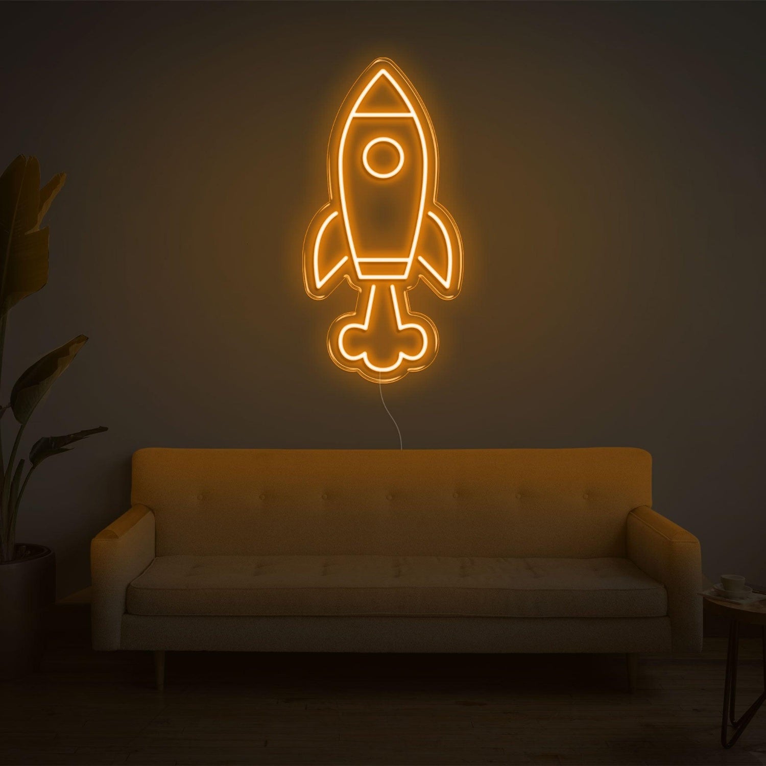 Blue Rocketship Led Neon Sign For Kids Room Home Decor | Shineneon