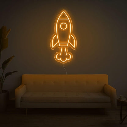 Blue Rocketship Led Neon Sign For Kids Room Home Decor | Shineneon