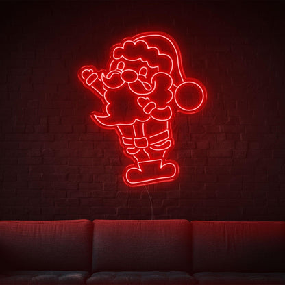 Blue Santa Cartoon Led Neon Sign For Home Christmas Decor | Shineneon