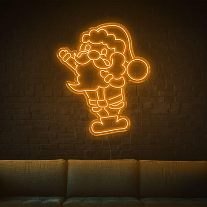 Blue Santa Cartoon Led Neon Sign For Home Christmas Decor | Shineneon