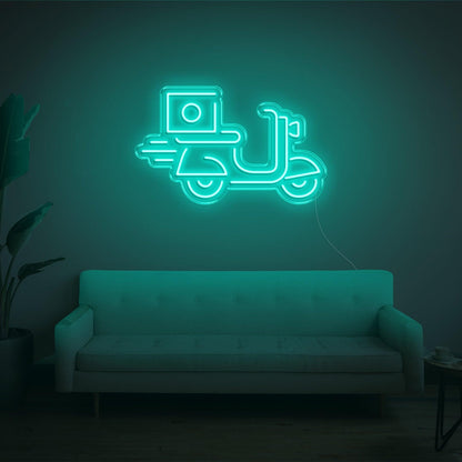 Blue Scooter Delivery Led Neon Sign For Home Decor | Shineneon