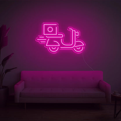 Blue Scooter Delivery Led Neon Sign For Home Decor | Shineneon