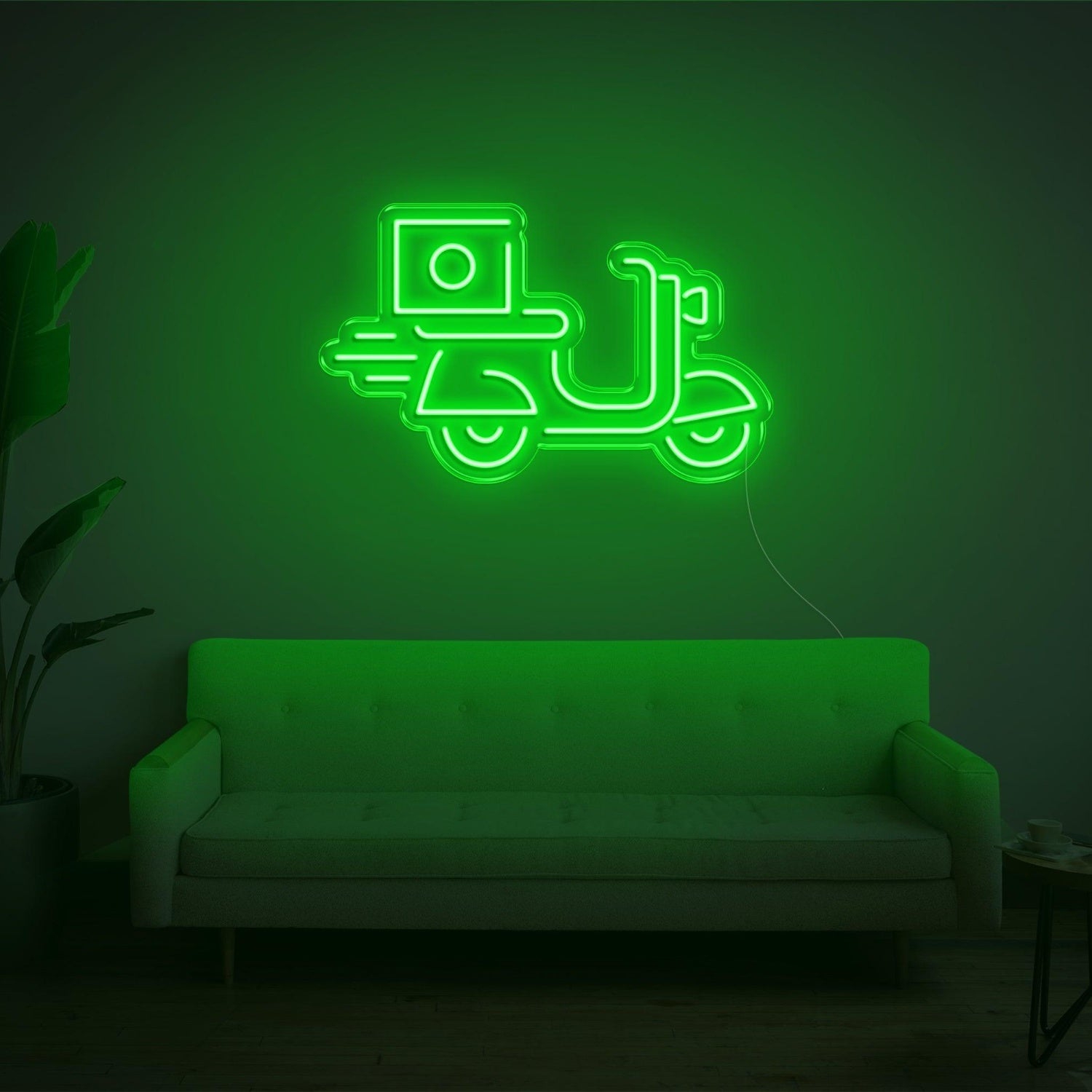 Blue Scooter Delivery Led Neon Sign For Home Decor | Shineneon