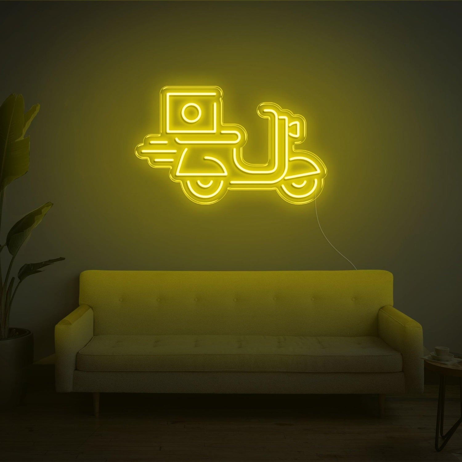 Blue Scooter Delivery Led Neon Sign For Home Decor | Shineneon
