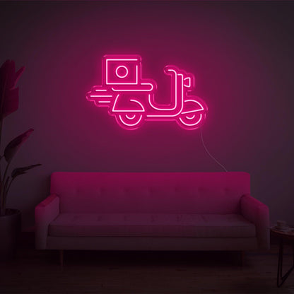 Blue Scooter Delivery Led Neon Sign For Home Decor | Shineneon